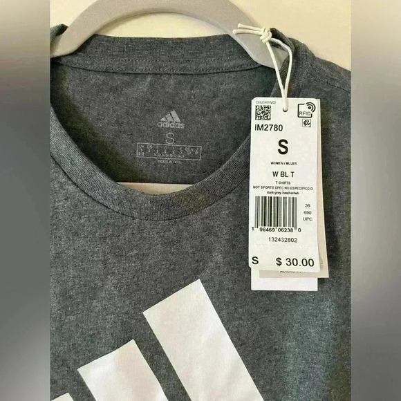 NWT Adidas Gray T-shirt with Logo Men’s Size S - Picture 2 of 6